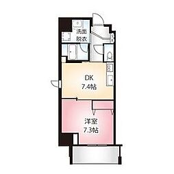 稲垣ビル栄ディアコート白川 1DKの間取図画像