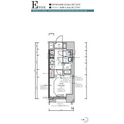 ディアレイシャス名古屋大須通 1Kの間取図画像