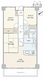 サーパス上溝 3LDKの間取り