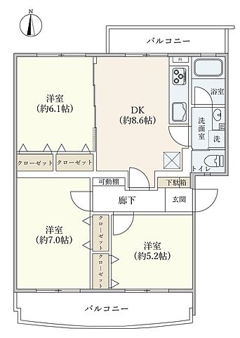 間取り 京王相模原線 京王多摩センター駅 徒歩14分