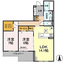 岡山県倉敷市沖（賃貸アパート2LDK・1階・68.50㎡） その2