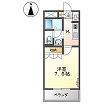 アクアビュー 202 ｜ 岡山県倉敷市上東（賃貸アパート1K・2階・24.75㎡） その2