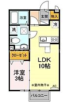 ステラ壱番館 203 ｜ 岡山県玉野市長尾758-1（賃貸アパート1LDK・2階・33.39㎡） その2