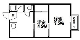 リバティアパート 3 ｜ 岡山県岡山市北区津島福居2丁目（賃貸アパート2K・1階・33.00㎡） その2