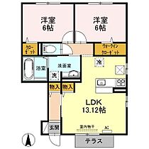 ウインズコートII 103 ｜ 岡山県倉敷市玉島爪崎272（賃貸アパート2LDK・1階・60.70㎡） その2