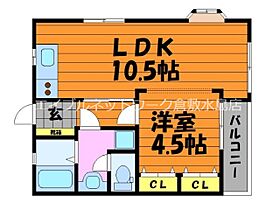 ぴりおど青江 202 ｜ 岡山県倉敷市青江6-5（賃貸アパート1LDK・2階・38.35㎡） その2