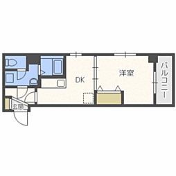 プレミアヒルズ 1DKの間取図画像