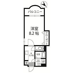 パレススイート1 1Kの間取図画像