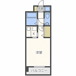 エステート・モア天神STUDIO 1Kの間取図画像