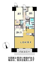 レーベン富士青葉通りプレジデンスタワー 3LDKの間取図画像
