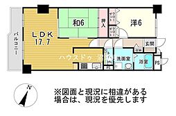 サンシエスタ三島萩 2LDKの間取図画像