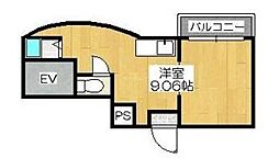 吉田ビル 1Kの間取図画像