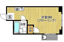 メリーメイト二日市 ワンルームの間取図画像