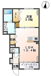 グランノヴァ 1LDKの間取図画像