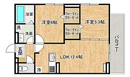 D-ROOM平田台 2LDKの間取図画像