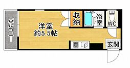 サンラーク二日市 ワンルームの間取図画像