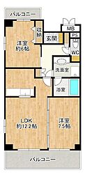 スパシオコモド 2LDKの間取図画像