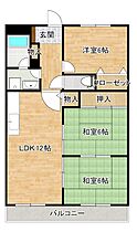 サンハイツ公園通り 106 ｜ 福岡県筑紫野市針摺中央１丁目4-18（賃貸マンション3LDK・1階・69.36㎡） その2