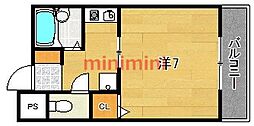 NASA望月 1Kの間取図画像