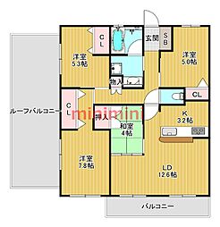 ラウロ相川リーヴァ 3LDKの間取図画像