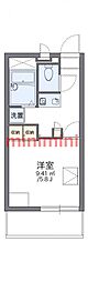 レオパレス銀河 1Kの間取図画像