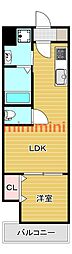 AXIA M-City大阪瑞光 1LDKの間取図画像