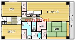高槻パーク・レジデンス 3LDKの間取図画像