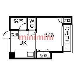 サンヒルズ 1DKの間取図画像