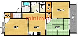 エクセル・コート・K 3DKの間取図画像
