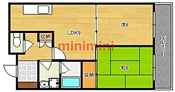 風の街 2LDKの間取図画像