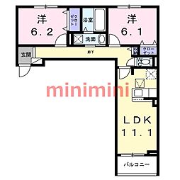 間取図画像 2LDK