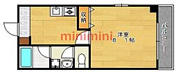 グリーンハイツ豊川2 1Kの間取図画像