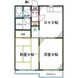 カーサ・イトウ 2DKの間取図画像
