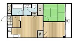 レムロード國分寺 2DKの間取図画像