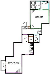 Y'sFlat高円寺 1LDKの間取図画像
