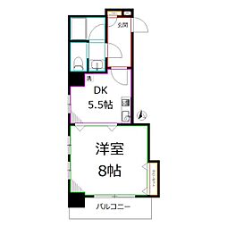 メゾンポメル小川 1Kの間取図画像