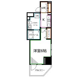 レジディア国立 1Kの間取図画像
