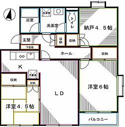 ヘリオス378国分寺 3LDKの間取図画像