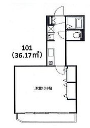 フェリーチェ高松町 1Kの間取図画像