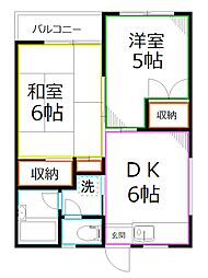 ソレーユ 2DKの間取図画像