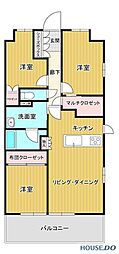 プレミアムフォート柏 3LDKの間取図画像