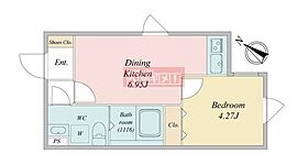 LiveFlat森下II 102 ｜ 東京都江東区新大橋１丁目11-7（賃貸マンション1DK・1階・27.18㎡） その2