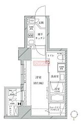 クレイシア亀戸 1Kの間取図画像
