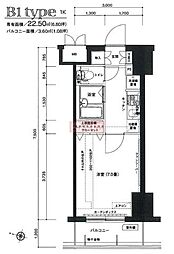 ISLE東京向島 1Kの間取図画像