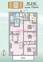 Daiwaグレイスメゾン亀戸 3LDKの間取図画像