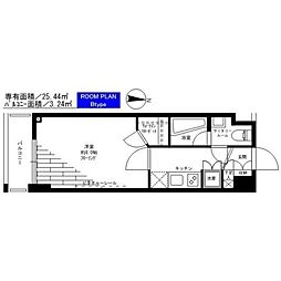 ステージファースト両国アジールコート 1Kの間取図画像