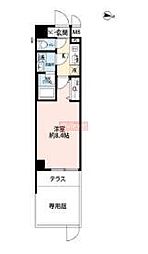 プレール・ドゥーク本所吾妻橋3 1Kの間取図画像