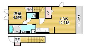 M.Jtsukuda弐番館 201 ｜ 大阪府大阪市西淀川区佃1丁目24-2（賃貸アパート1LDK・2階・46.57㎡） その2