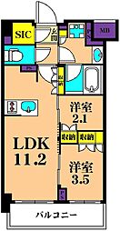 J.GRANCourt品川西大井WEST 2LDKの間取図画像