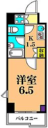 ルーブル大井町参番館 1Kの間取図画像